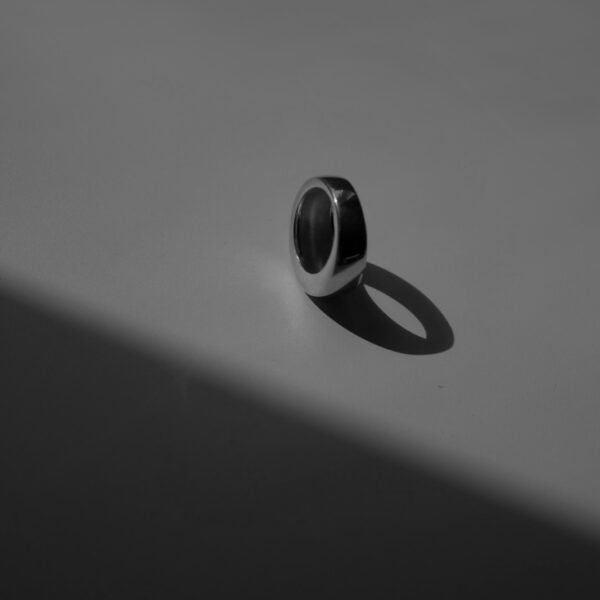 Anello Bauhaus Argento 925 Rodiato - immagine 3