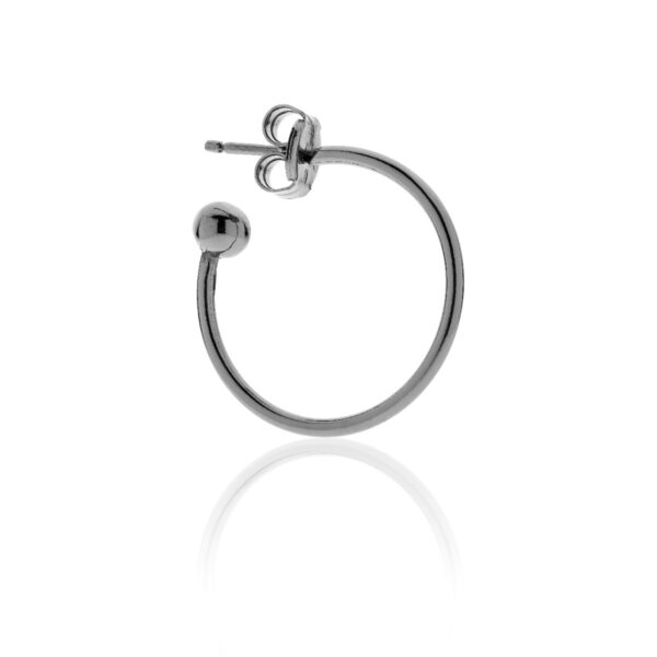 Orecchino Cerchio Piccolo Argento 925 Rutenio