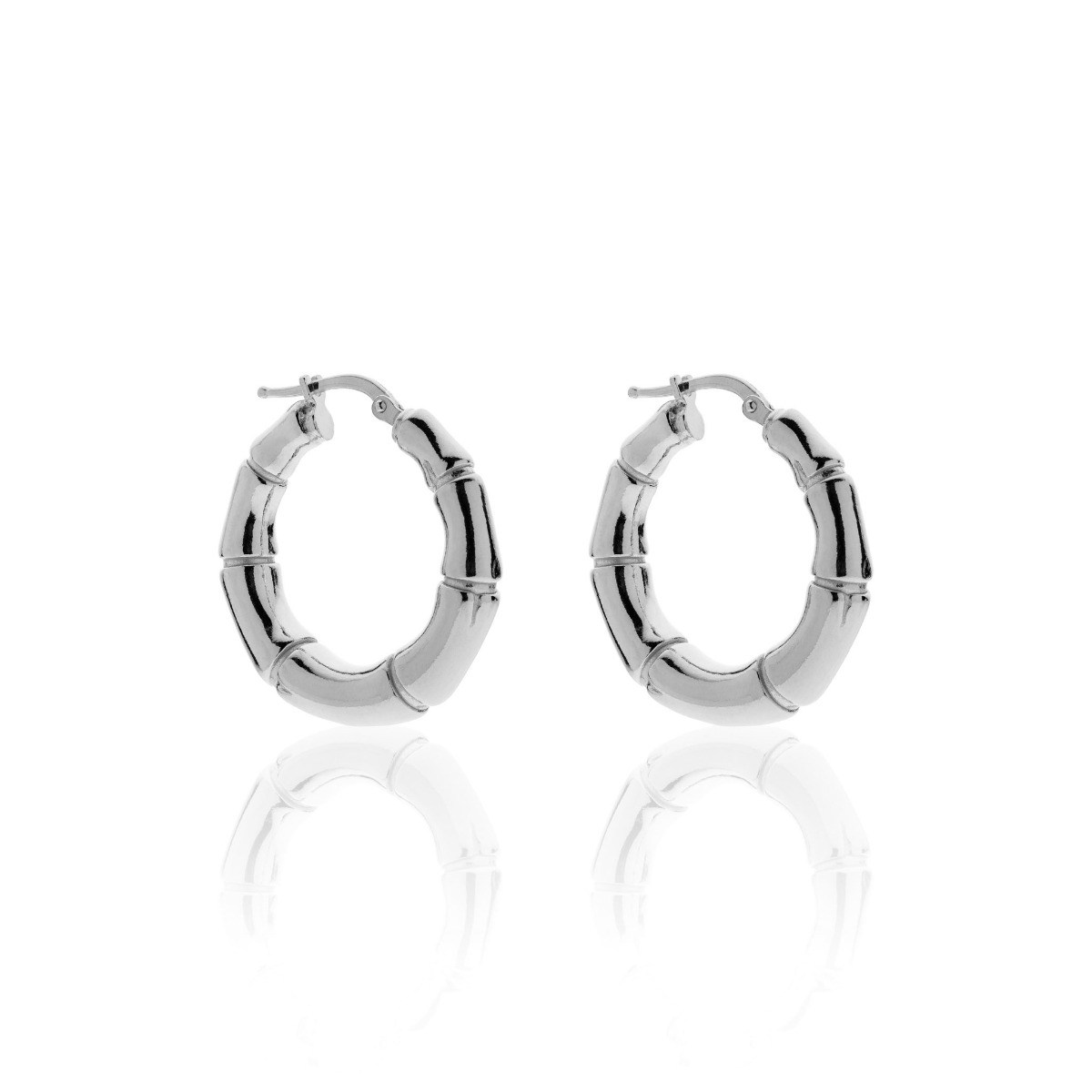 Coppia Orecchini Bamboo Forest Small Argento 925 Rodiato