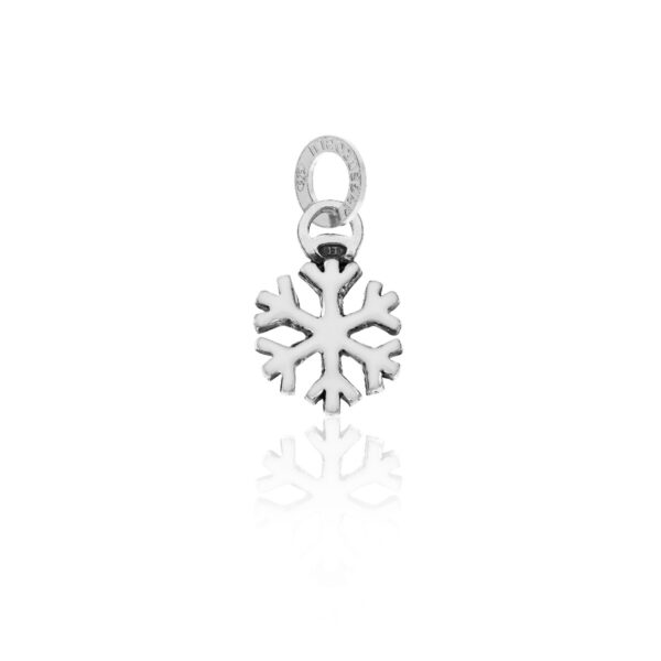 Mini Fiocco di Neve Argento 925 con smalto