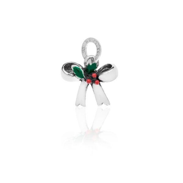 Fiocco di Natale Argento 925 con smalto