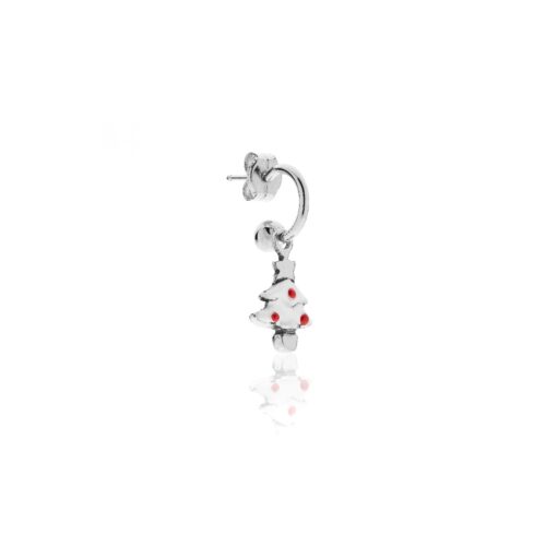 Orecchino Xmas Tree Argento 925 con smalto
