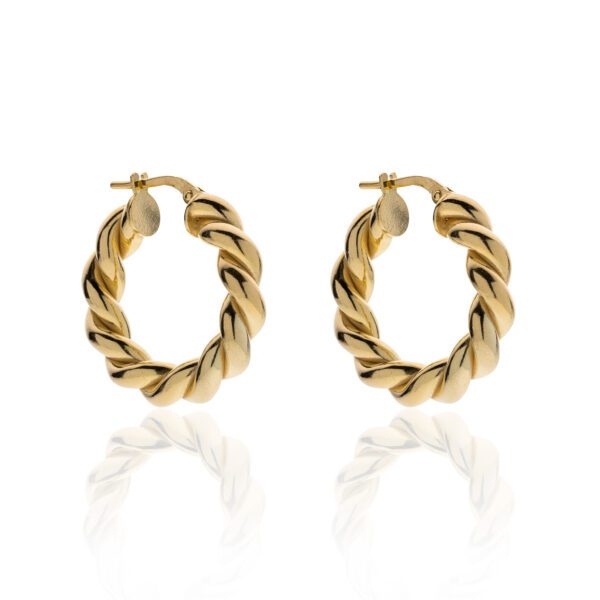 Coppia Orecchini Twist Argento 925 Dorato