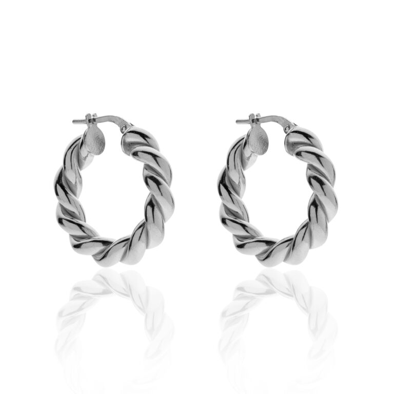 Coppia Orecchini celtici Creole Gotico| Argento 925 ossidato (Nero