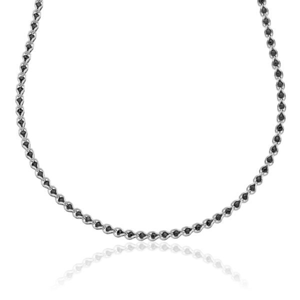 Choker Iris Argento 925 Rodiato e Zirconia Nero