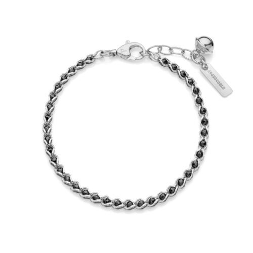 Bracciale Iris Argento Rodiato e Zirconia Nero