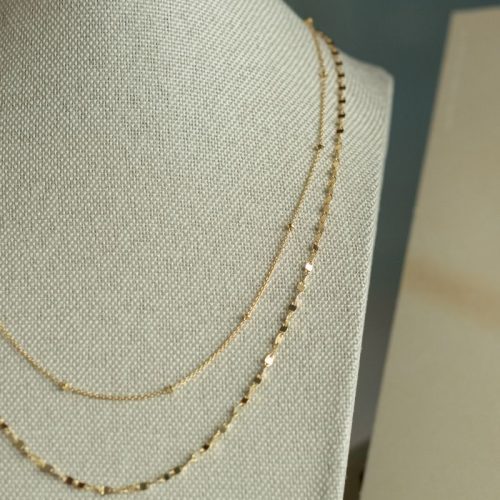 Choker Delia 2 fili Argento 925 Dorato