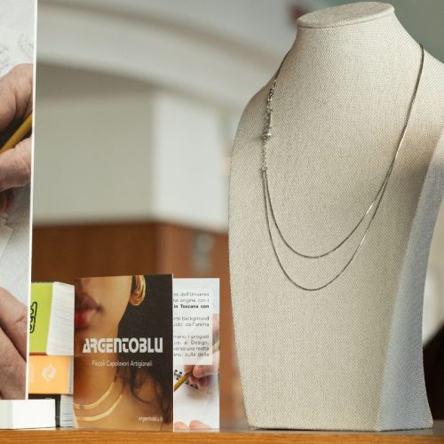 Choker Gea 2 fili Argento 925 Rodiato