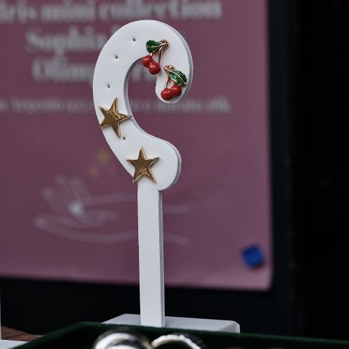 Coppia Orecchini Cherry Argento 925 Dorato Smaltato