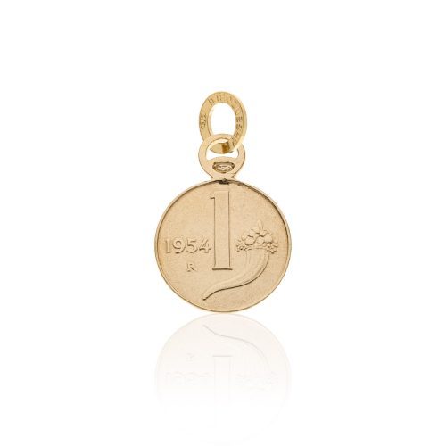 Moneta 1 Lira Argento 925 Dorato