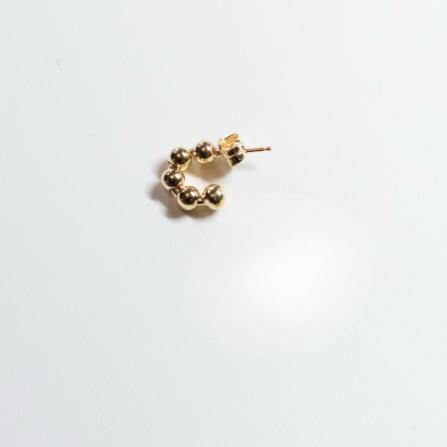 Orecchino Cerchio Bolle Mini Argento 925 Dorato