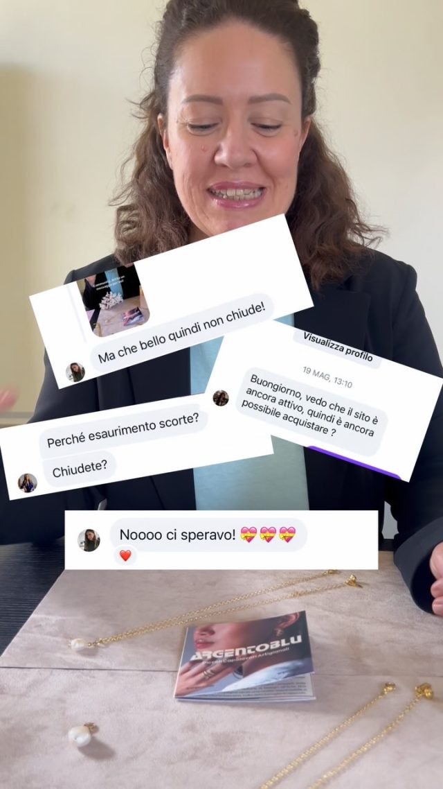 Community, eccoci qua, ebbene sì ancora siamo attivi con il nostro sito fino alla fine di giugno. Ma state connessi/e perché siamo in vena di continui aggiornamenti ✨
Nel frattempo abbiamo inserito altri gioielli in ag925 e ottone dorato 18k sul sito! Tutti nuovi per voi e d’archivio per noi, godeteveli al 50% di sconto.
#argentoblu
#ag925